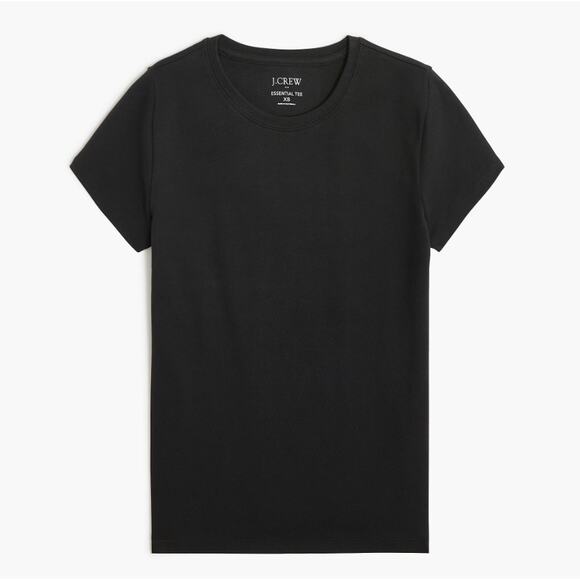 J.Crew Essential Short-Sleeve Crewneck Tee WMNS S Black Short Sleeve Lightweight - Picture 3 of 8